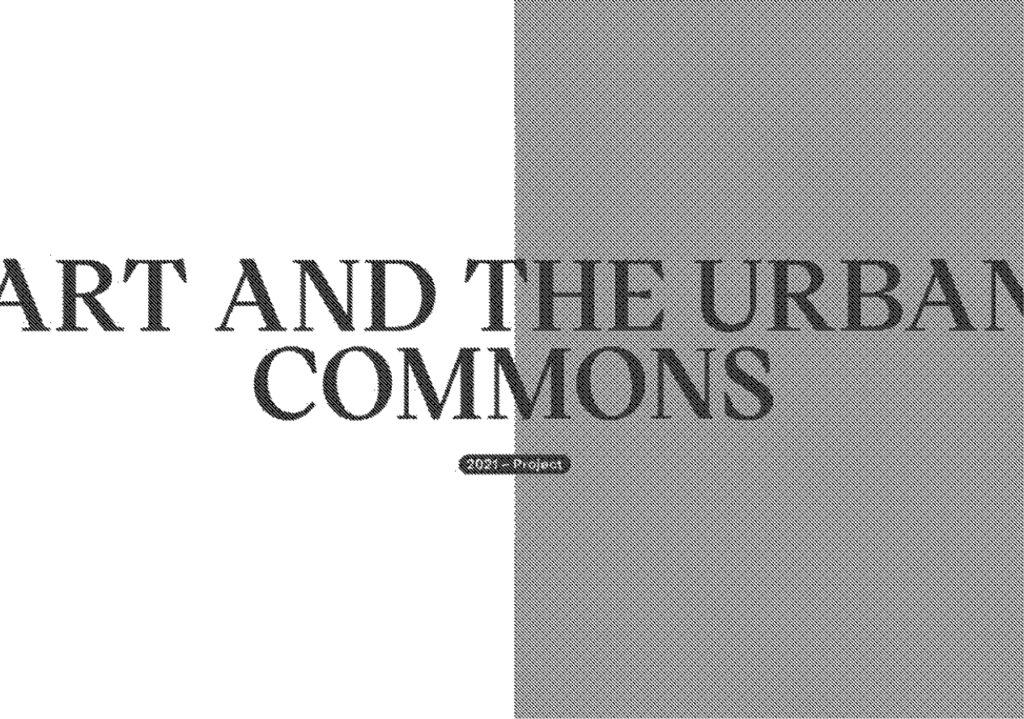 grayscale image of the Art and the Urban Commons logo
