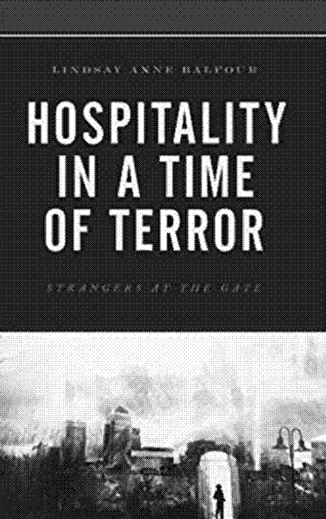 greyscale cover of Hospitality in a Time of Terror
